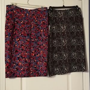 Lot of 2 Lularoe Cassie pencil skirts NWT